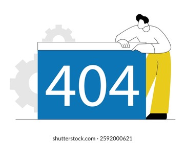 error 404. Page not found. Vector illustration