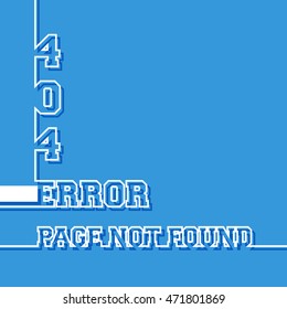 Error 404. Page not found message. Vector illustration