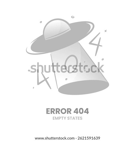 Error 404, page not found, error, missing, broken, lost, fail, disconnect. Vector Illustration
