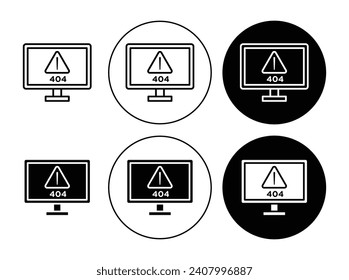 Error 404 Page vector illustration set. Not Found Website Error Sign in suitable for apps and websites UI design style.