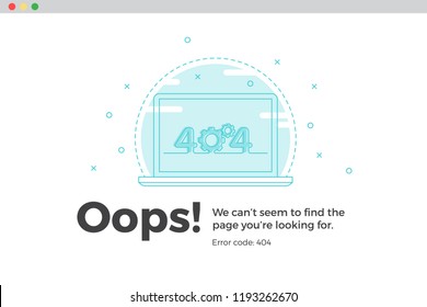 Error 404 unavailable web page. File not found. Business concept vector illustration