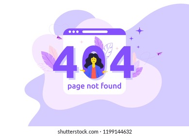 Error 404 unavailable web page. File not found. Business concept vector illustration