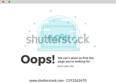 Error 404 unavailable web page. File not found. Business concept vector illustration