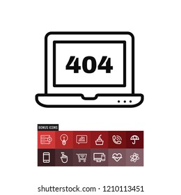 Error 404 vector icon