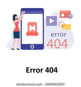 Error 404 Vector illustration which can easily modify or edit

