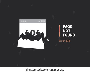 Error 404, web page not found. Ideal for your error page. 100% vector, EPS 10.