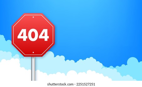 Error 404 web page template vector design. Website 404 page error with servers. Vector illustration.