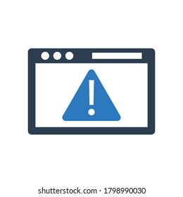 vector web de icono de alerta de error