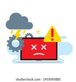 error, alert system overload concept illustration flat design vector eps10. modern graphic element for landing page, empty state ui, infographic