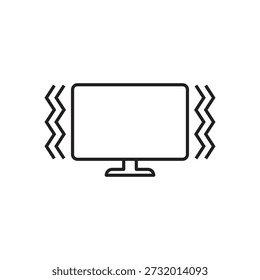 Error alert or vibration signal on desktop display