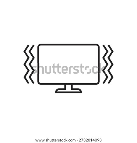 Error alert or vibration signal on desktop display