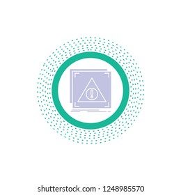 Error, Application, Denied, server, alert Glyph Icon. Vector isolated illustration