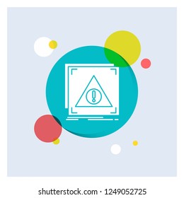 Error, Application, Denied, server, alert White Glyph Icon colorful Circle Background