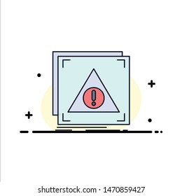 Error, Application, Denied, server, alert Flat Color Icon Vector. Vector Icon Template background