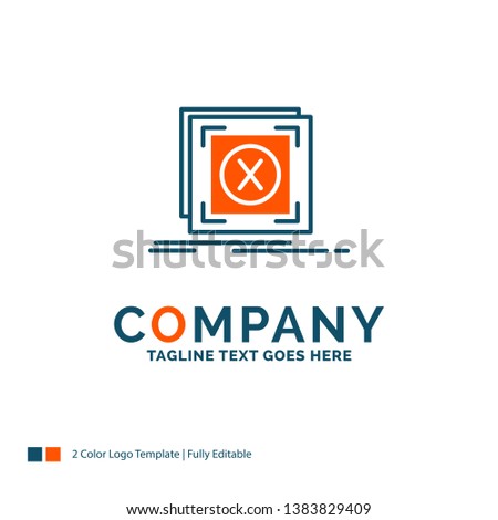 error, application, message, problem, server Logo Design. Blue and Orange Brand Name Design. Place for Tagline. Business Logo template.