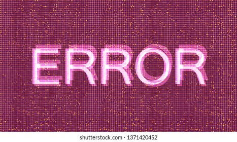 ERROR with Binary Security and protection Concept,on Data Technology background Hi-tech and technology concept design,vector
