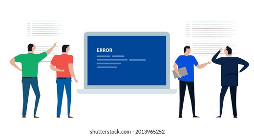 pantalla azul de error monitor de mantenimiento de recuperación de reparación de muerte por equipo técnico de soporte de TI