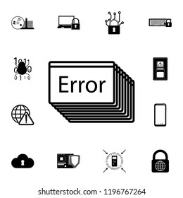 Error browser icon. Detailed set of cyber security. Premium graphic design. One of the collection icons for websites, web design, mobile app on white background