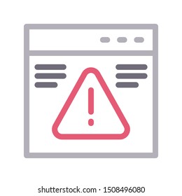 error browser thin line vector icon