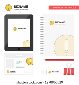 Error Business Logo, Tab App, Diary PVC Employee Card and USB Brand Stationary Package Design Vector Template