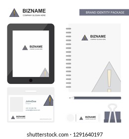 Error Business Logo, Tab App, Diary PVC Employee Card and USB Brand Stationary Package Design Vector Template
