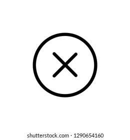 Error button icon. Remove sign