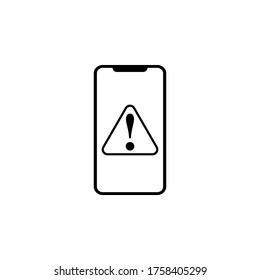 Error call vector icon. Isolated flat icon on white background.