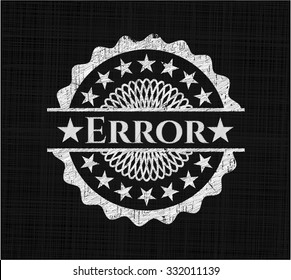 emblema de pizarra de error
