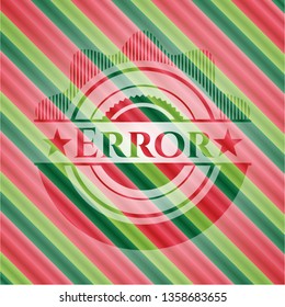Error christmas badge background.