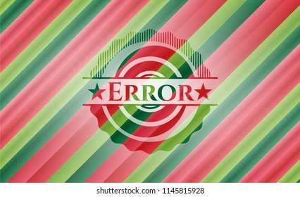 Error christmas style badge..