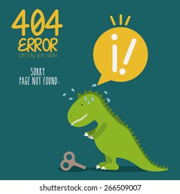 Error design over blue background, vector illustration