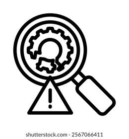 Error Detection Icon Lineal Style Vector Illustration