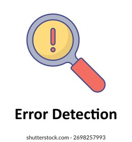 Ícone de vetor de detecção de erro que pode facilmente modificar ou editar
