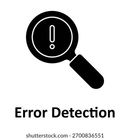 Ícone de vetor de detecção de erro que pode facilmente modificar ou editar
