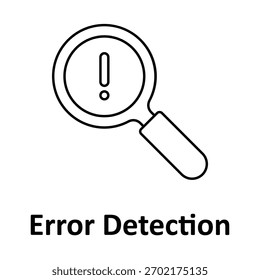 Ícone de vetor de detecção de erro que pode facilmente modificar ou editar
