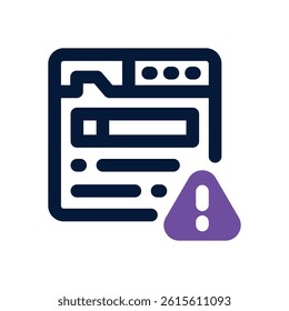 error dual tone icon. Sleek and modern vector icon for websites, mobile apps, marketing materials, and corporate design. Fully scalable and ready to use.
