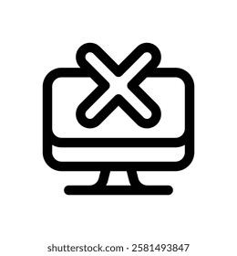 Error. Editable stroke vector icon.