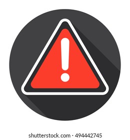 Error Exclamation Mark Computer Icon Flat Vector Illustration