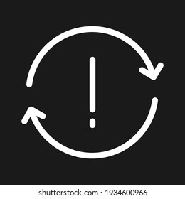 Error, exclamation, sync icon vector image. Can also be used for arrows and signs. Suitable for use on web apps, mobile apps and print media.