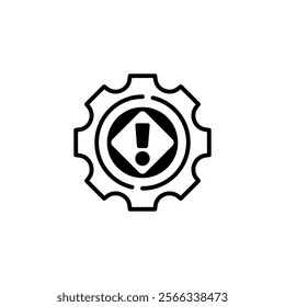 Error Fixing Glyph Icon. linear style sign for mobile concept and web design. Outline vector icon.