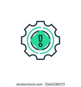 Error Fixing Two Tone Color Icon. linear style sign for mobile concept and web design. Outline vector icon.