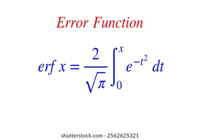 error function mathematical representation vector illustration for various projects Maths 