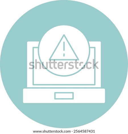 Error Glyph Circle Vector Icon Design