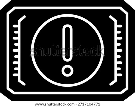 Error Glyph Style Icon Design