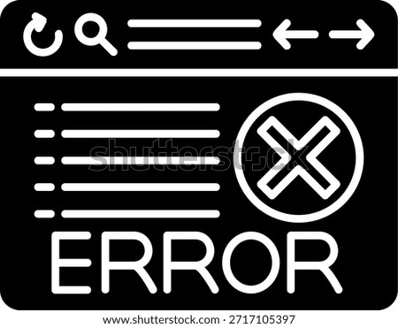 Error Glyph Style Icon Design