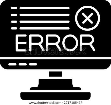 Error Glyph Style Icon Design