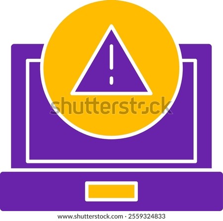 Error Glyph Two Color Vector Icon Design