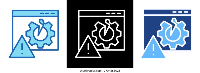 Icono de manejo de errores tripplestyle Ilustración vectorial