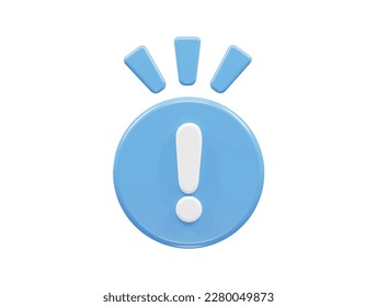 Error icon 3d rendering illustration vector