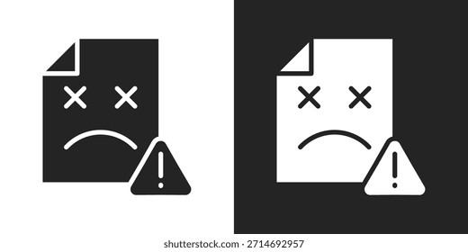 Fehlersymbol im schwarz-weißen Glyphenformat